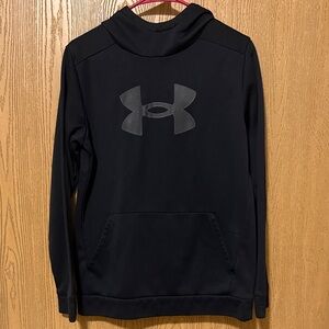 Under Armour Black Charcoal Logo Hoodie